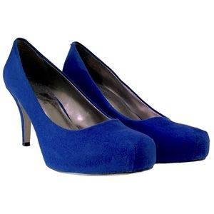 Madden girl blue suede heels 8.5
